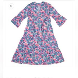 Simply Southern Floral Midi Dress - Pink and Blue